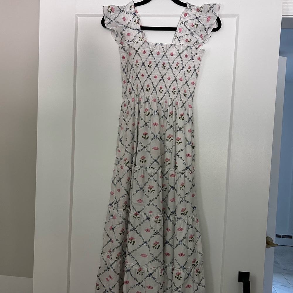 Hill House Floral Nap Dress with Ruffle Details